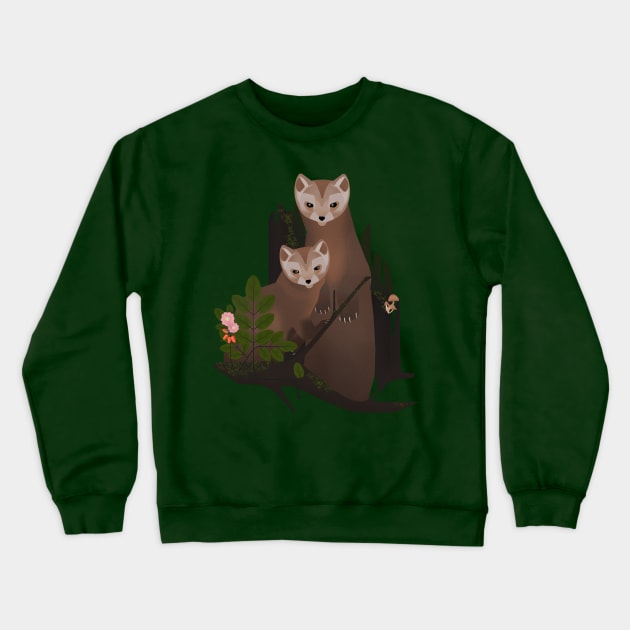 Pine marten Crewneck Sweatshirt by Aline Eg